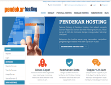 Tablet Screenshot of pendekarhosting.com